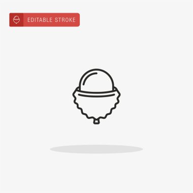 Lychee ikon vektörü. Sunum için Lychee simgesi.