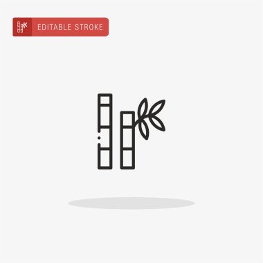 Bambu ikon vektörü. Sunum için bambu simgesi.