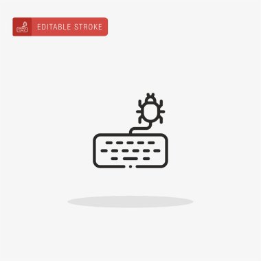 Siber Saldırı ikon vektörü. Sunum için Siber Saldırı simgesi.