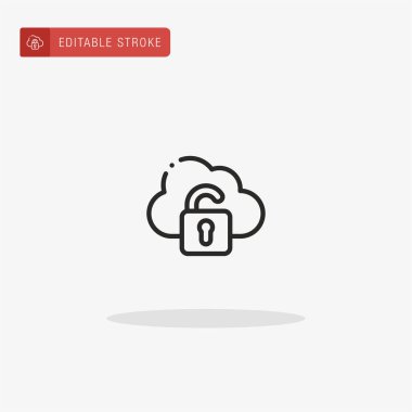 Asma kilit ikon vektörü. Sunum için asma kilit simgesi.