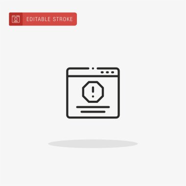 Uyarı İşareti simgesi vektörü. Sunum için Uyarı İşareti simgesi.