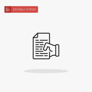 Belge simgesi vektörü. Sunum için belge simgesi.