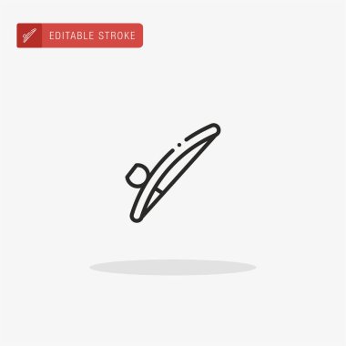 Berimbau ikon vektörü. Sunum için Berimbau simgesi.