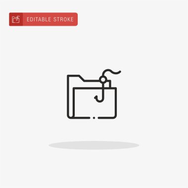 Simge vektörü çiziliyor. Sunum için Phishing simgesi.