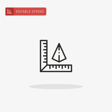 Simge vektörünü ölç. Sunum için ölçü simgesi.