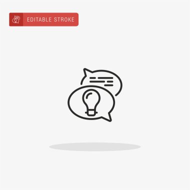 Konuşma simgesi vektörü. Sunum için iletişim simgesi.