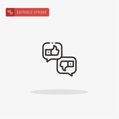 Sohbet Kutusu simgesi vektörü. Sunum için Sohbet Kutusu simgesi.