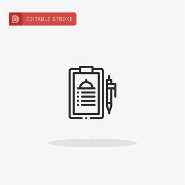 Yiyecek ikonu vektörü. Sunum için yiyecek simgesi.