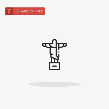 Kurtarıcı İsa ikon vektörü. İsa Sunum için Kurtarıcı simgesi.