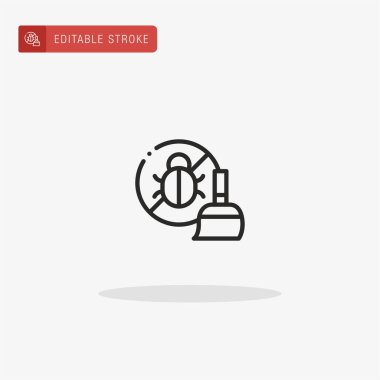 Antivirüs ikon vektörü. Sunum için antivirüs simgesi.