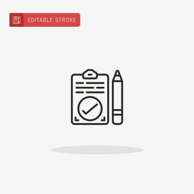 Belge simgesi vektörü. Sunum için belge simgesi.