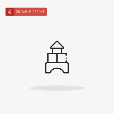 Küpler simge vektörü. Sunum için küp simgesi.