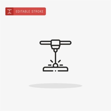 D yazıcı simgesi vektörü. Sunum için D Yazıcı simgesi.