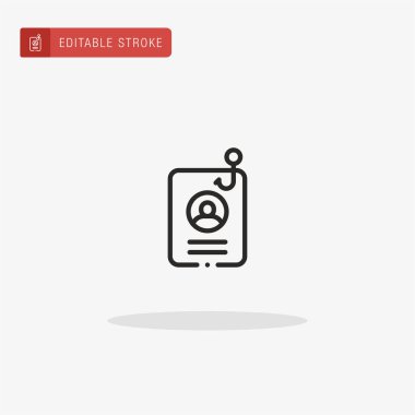 Simge vektörü çiziliyor. Sunum için Phishing simgesi.