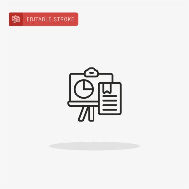 Sunum simgesi vektörü. Sunum için sunum simgesi.