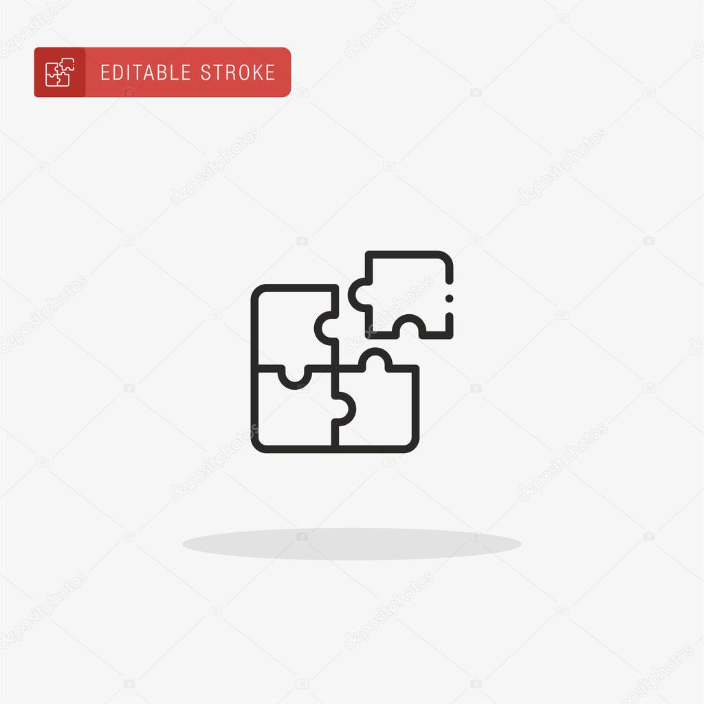 Puzzle icon vector. Puzzle icon for presentation.