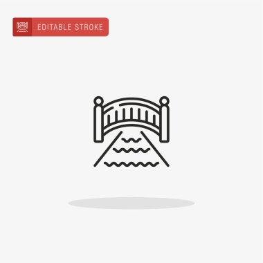 Köprü simgesi vektörü. Sunum için köprü simgesi.