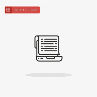 Dizüstü bilgisayar simgesi vektörü. Sunum için dizüstü simgesi.