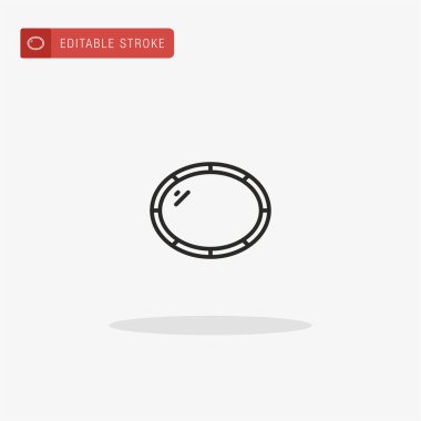 Kare simgesi vektörü. Sunum için çerçeve simgesi.