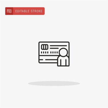 Kredi kartı simgesi vektörü. Sunum için Kredi Kartı simgesi.