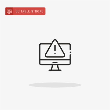 Uyarı İşareti simgesi vektörü. Sunum için Uyarı İşareti simgesi.