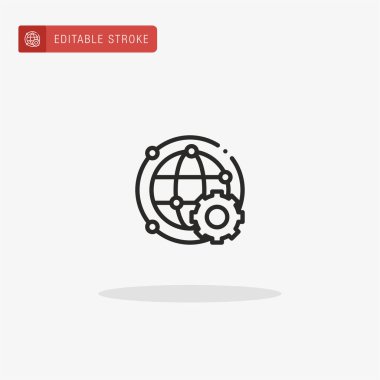 Ayarlar simge vektörü. Sunum için ayar simgesi.