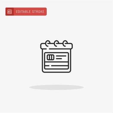 Takvim simgesi vektörü. Sunum için takvim simgesi.