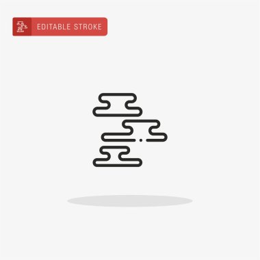 Sis simgesi vektörü. Sunum için sis simgesi.