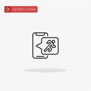 Simge vektörü çalıştırılıyor. Sunum için çalışan simge.