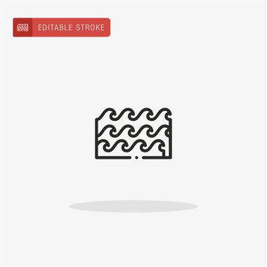 Nehir ikonu vektörü. Sunum için nehir simgesi.