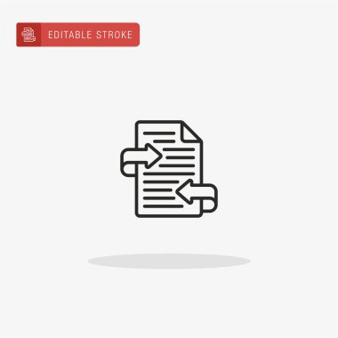 Kağıt simgesi vektörü. Sunum için kağıt simgesi.