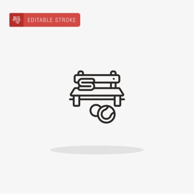 Benç ikon vektörü. Sunum için benç simgesi.