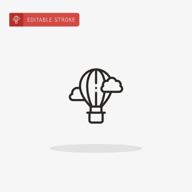 Sıcak Hava Balonu ikon vektörü. Sunum için Sıcak Hava Balonu simgesi.