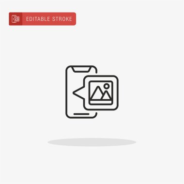 Galeri ikon vektörü. Sunum için galeri simgesi.