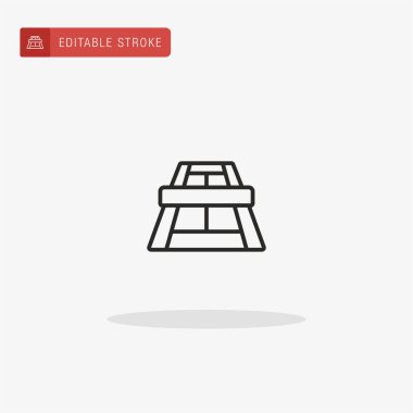 Mahkeme simgesi vektörü. Sunum için mahkeme simgesi.