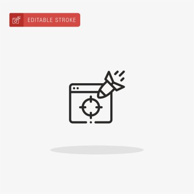 Ddos simge vektörü. Sunum için Ddos simgesi.