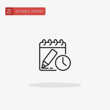 Takvim simgesi vektörü. Sunum için takvim simgesi.