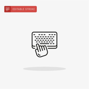 Klavye simgesi vektörü. Sunum için klavye simgesi.