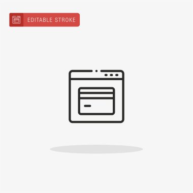 Çevrimiçi Ödeme simgesi vektörü. Sunum için Çevrimiçi Ödeme simgesi.