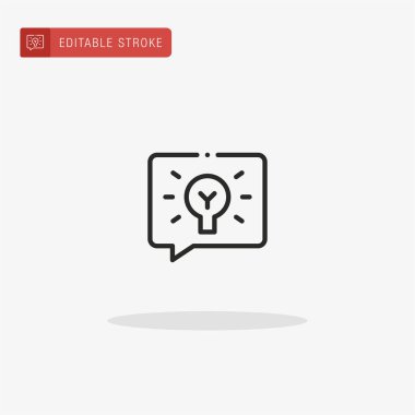 Fikir simgesi vektörü. Sunum için fikir simgesi.