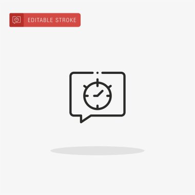 Zaman simgesi vektörü. Sunum için zaman simgesi.