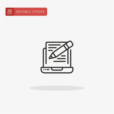 Dizüstü bilgisayar simgesi vektörü. Sunum için dizüstü simgesi.