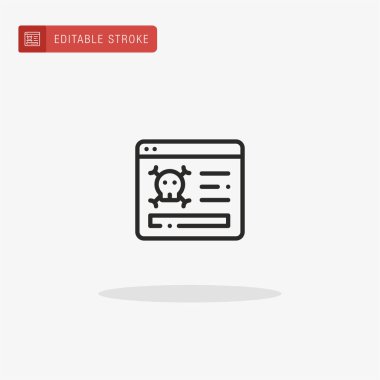 Hacklenmiş simge vektörü. Sunum için heklenmiş simge.