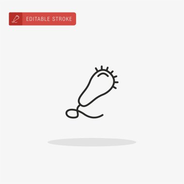 Bakteri simgesi vektörü. Sunum için bakteri simgesi.