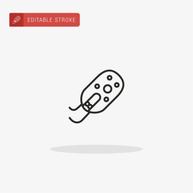 Bakteri simgesi vektörü. Sunum için bakteri simgesi.