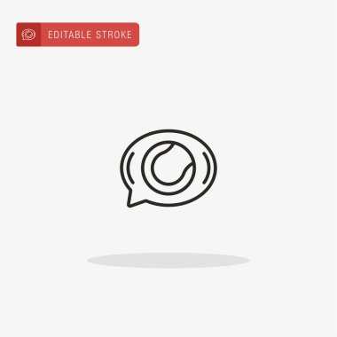 Konuşma baloncuğu ikon vektörü. Sunum için Konuşma Kabarcığı simgesi.