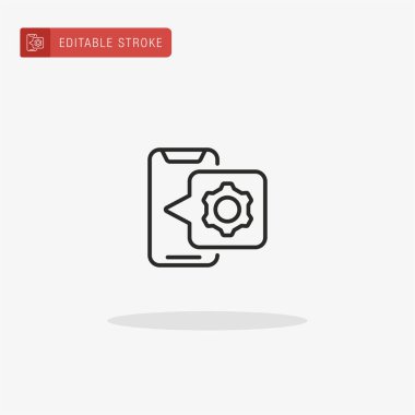 Ayarlar simge vektörü. Sunum için ayar simgesi.