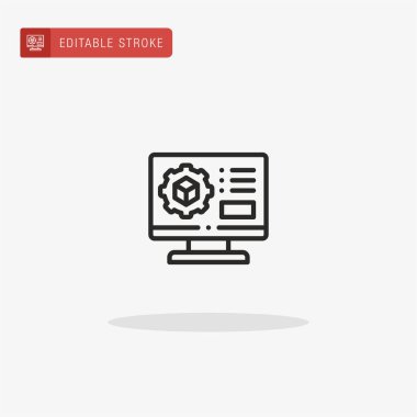 D simge vektörü modelleniyor. Sunum için D Modelleme simgesi.