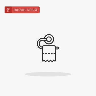 Tuvalet kağıdı ikon vektörü. Sunum için Tuvalet kağıdı simgesi.