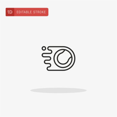 Top ikon vektörü. Sunum için top simgesi.